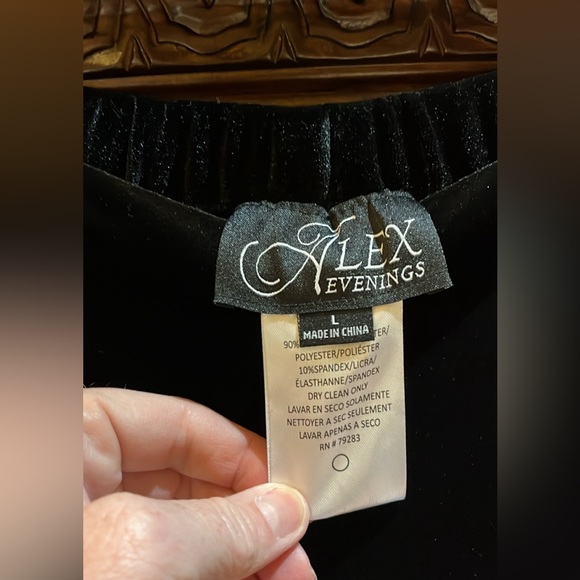 Alex Evenings Sz Large Ladies Black Special Occasion Dress Pants - Picture 2 of 6